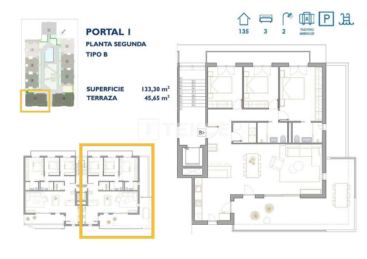 3 bedroom Flat for sale in San Pedro del Pinatar with pool - € 300,000 (Ref: 8965626)