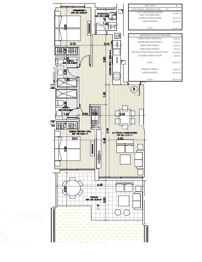 2 slaapkamer Flat te koop in Playa Flamenca met zwembad - € 425.000 (Ref: 8965634)