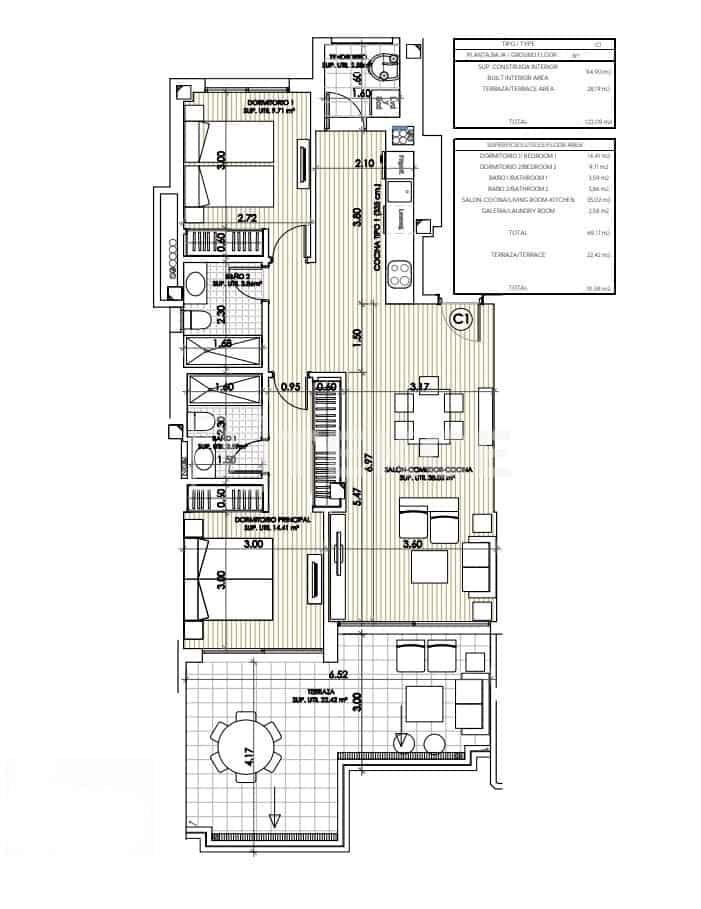 2 slaapkamer Flat te koop in Playa Flamenca met zwembad - € 425.000 (Ref: 8965634)