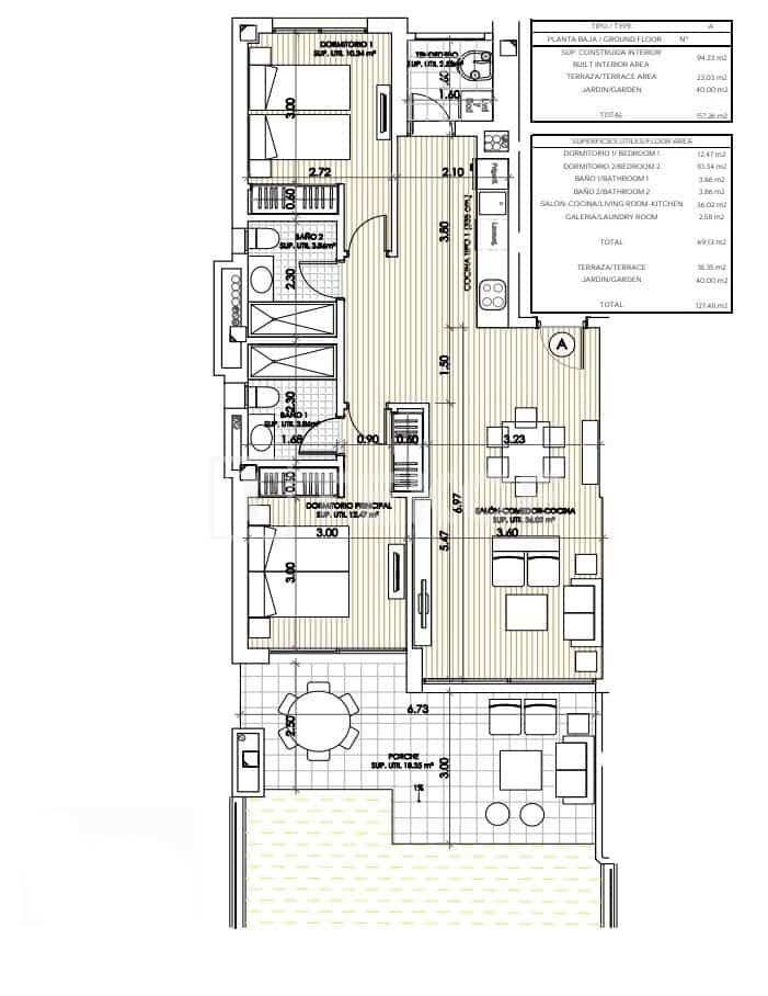 2 slaapkamer Flat te koop in Playa Flamenca met zwembad - € 425.000 (Ref: 8965634)
