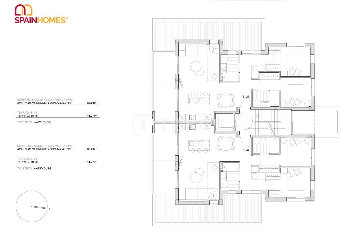 2 bedroom Flat for sale in Torre-Pacheco with pool - € 290,000 (Ref: 8965640)