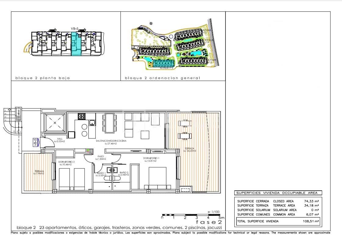 2 slaapkamer Flat te koop in Playa Flamenca met zwembad - € 335.000 (Ref: 8965652)