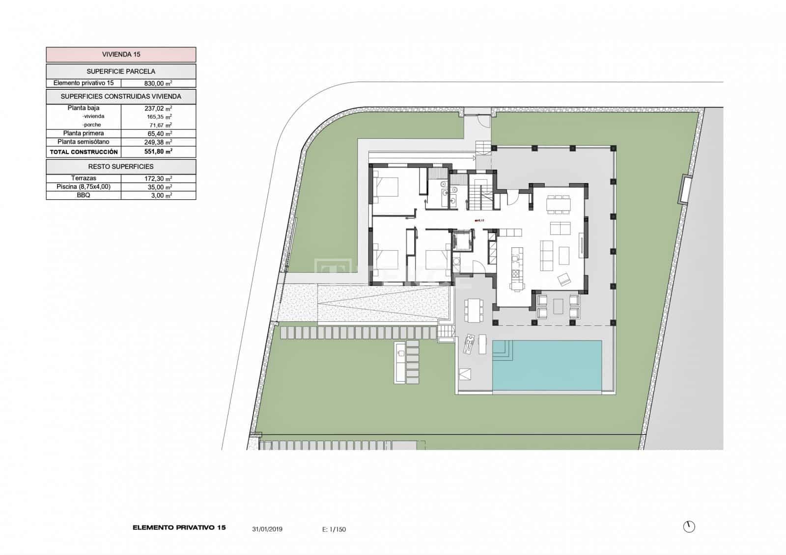 3 bedroom Villa for sale in Los Montesinos with pool - € 499,000 (Ref: 8965660)