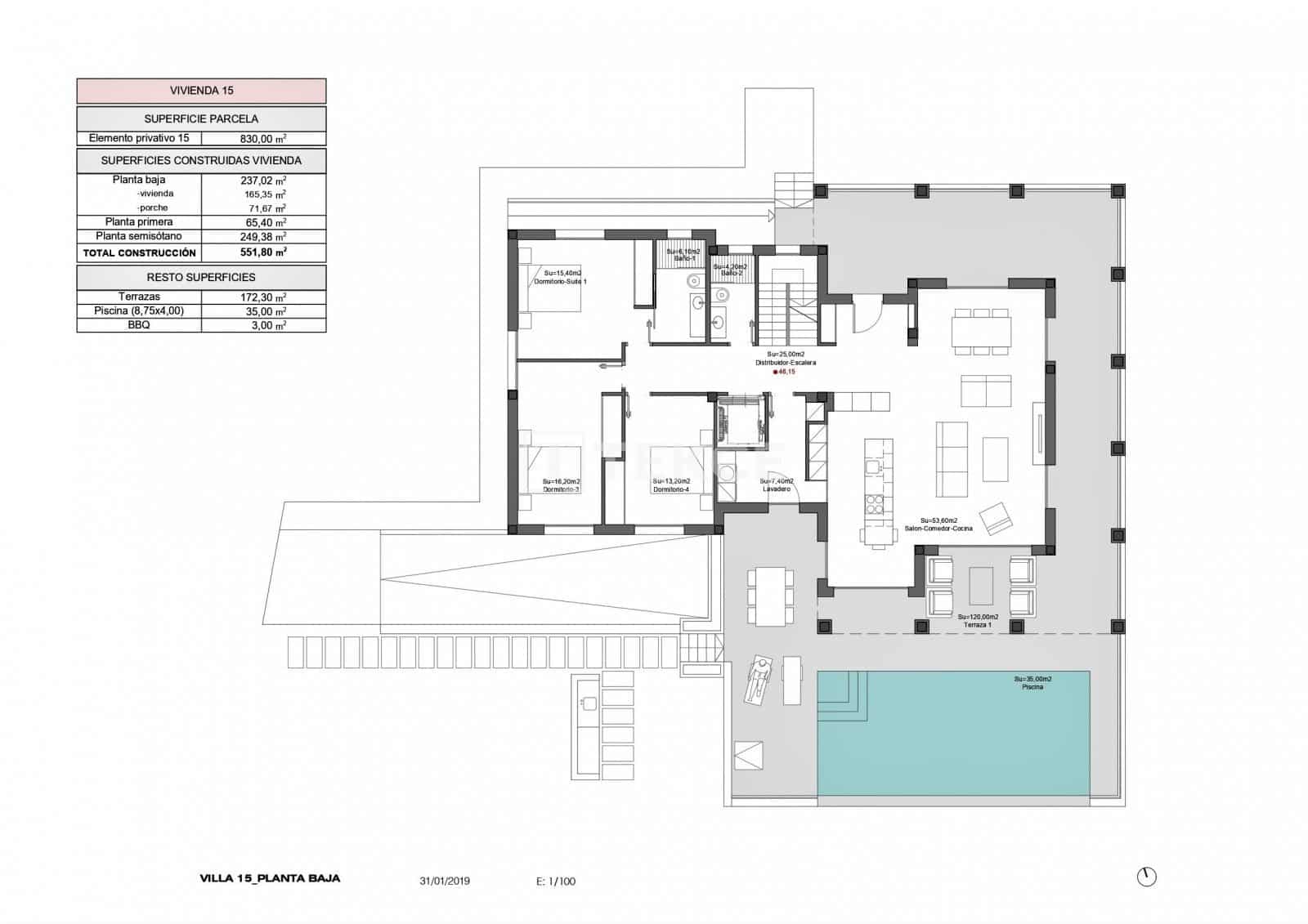 3 bedroom Villa for sale in Los Montesinos with pool - € 499,000 (Ref: 8965660)