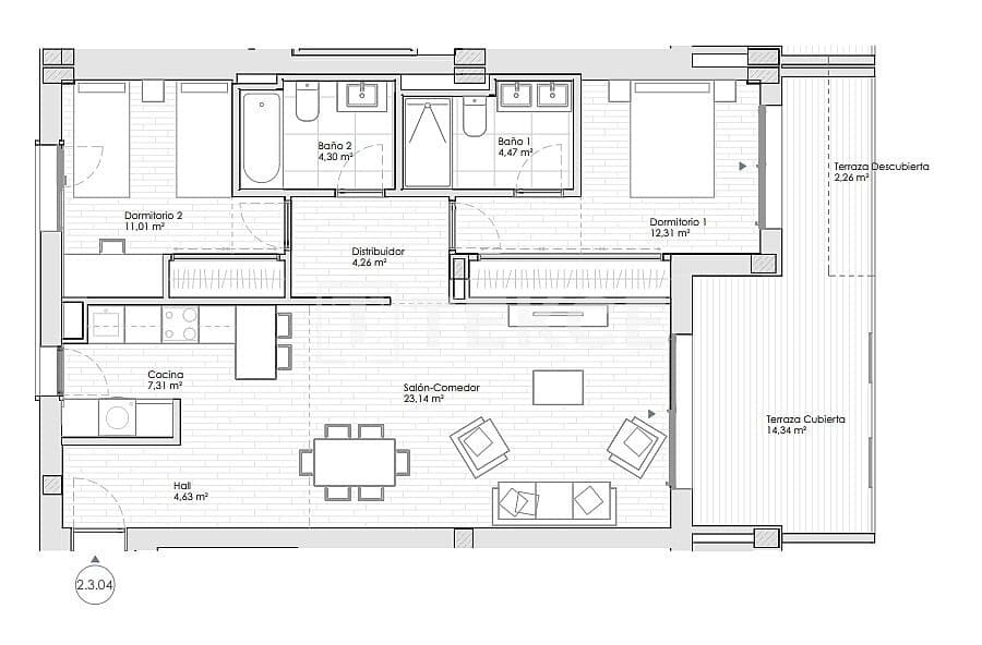 Piso de 2 habitaciones en Estepona en venta con piscina - 670.000 € (Ref: 8965684)