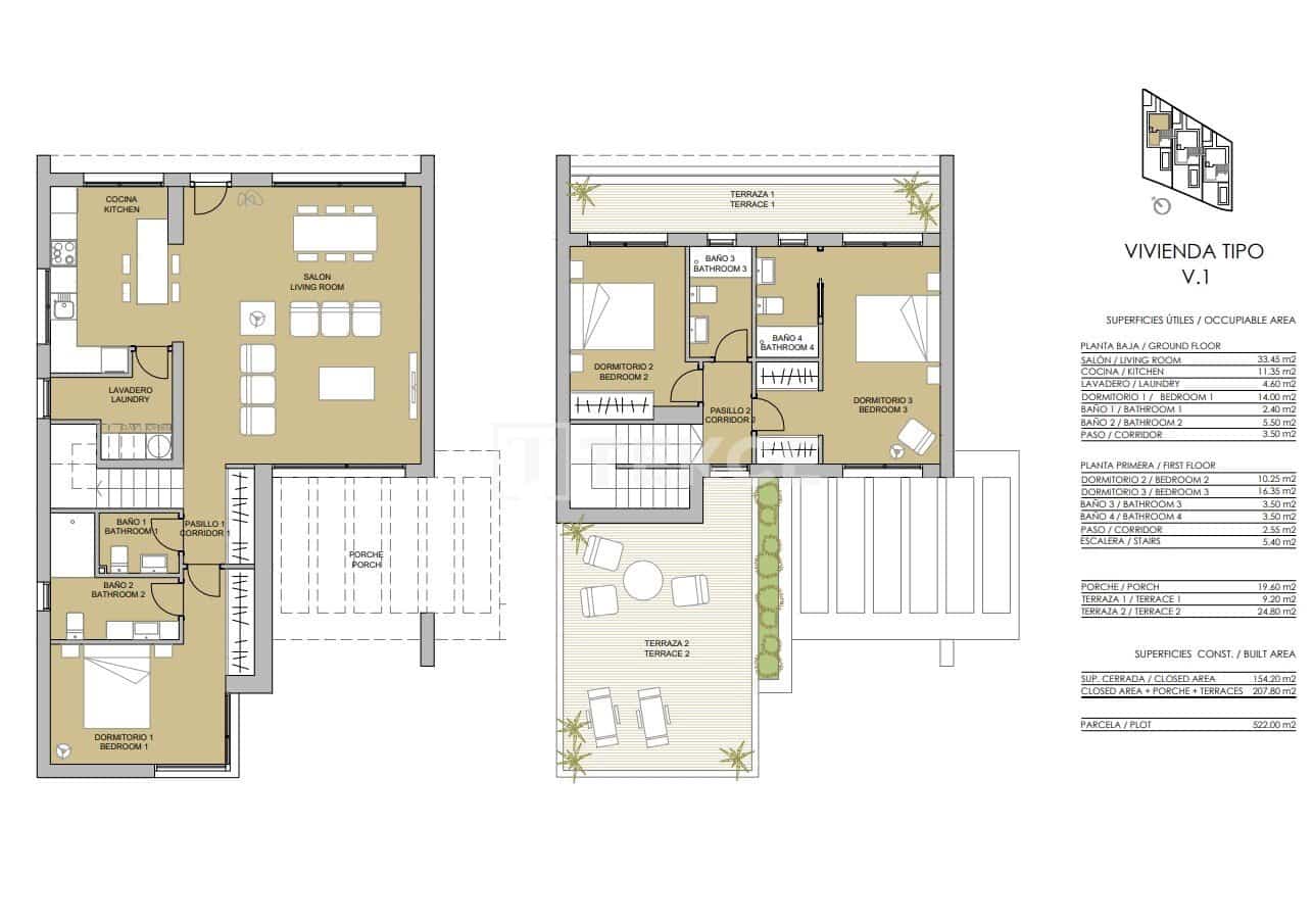 3 slaapkamer Villa te koop in Pinar de Campoverde met zwembad - € 698.000 (Ref: 8965715)