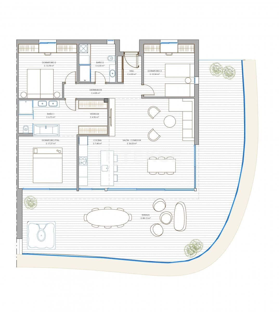 Piso de 2 habitaciones en Fuengirola en venta con piscina - 735.000 € (Ref: 8965758)