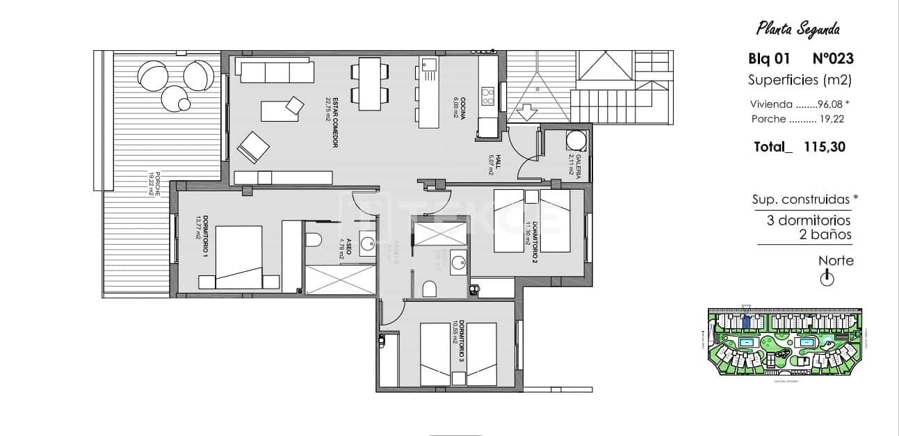 2 bedroom Flat for sale in El Raso with pool - € 294,000 (Ref: 8965761)