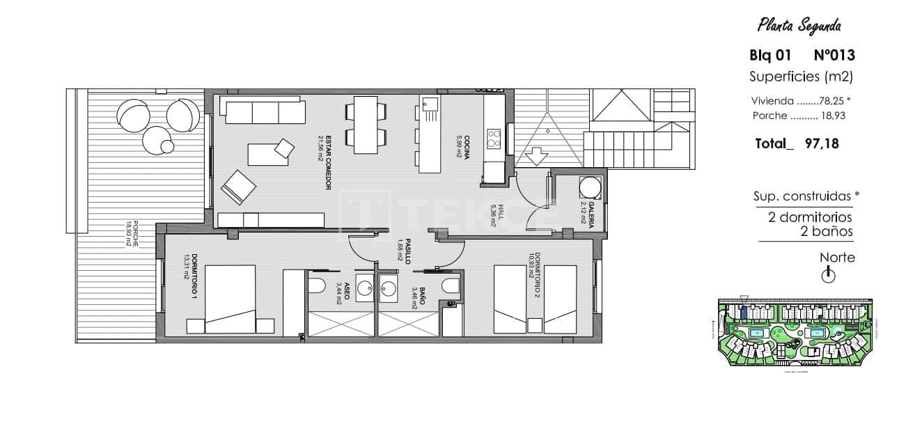 2 bedroom Flat for sale in El Raso with pool - € 294,000 (Ref: 8965761)