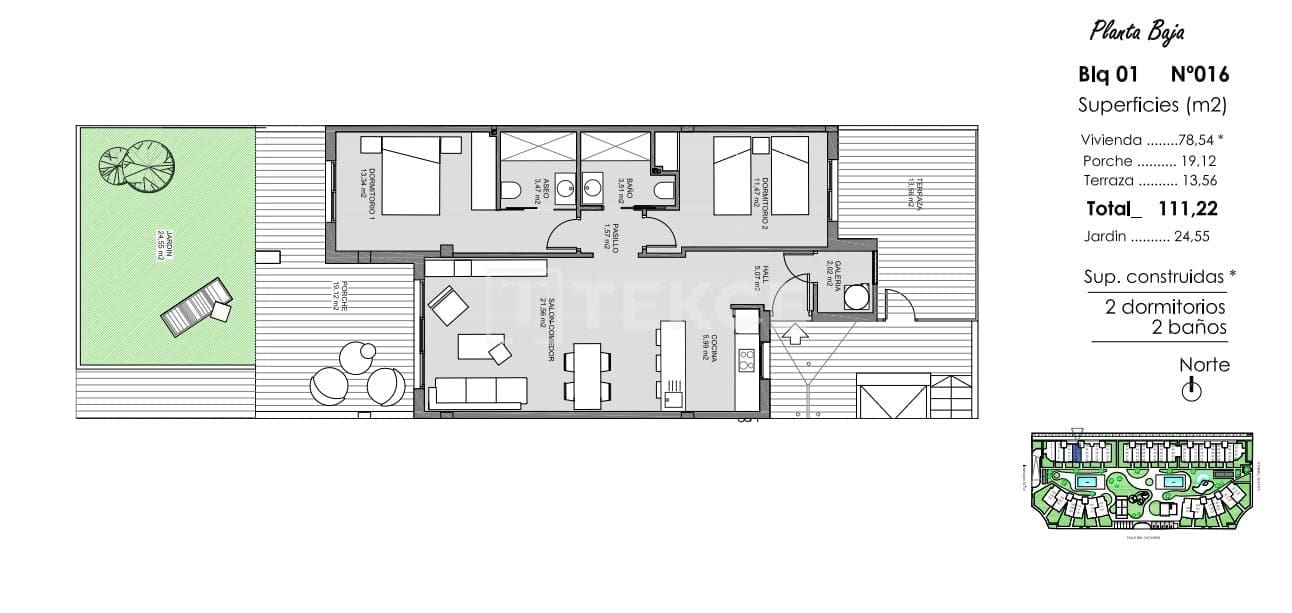 2 bedroom Flat for sale in El Raso with pool - € 294,000 (Ref: 8965761)