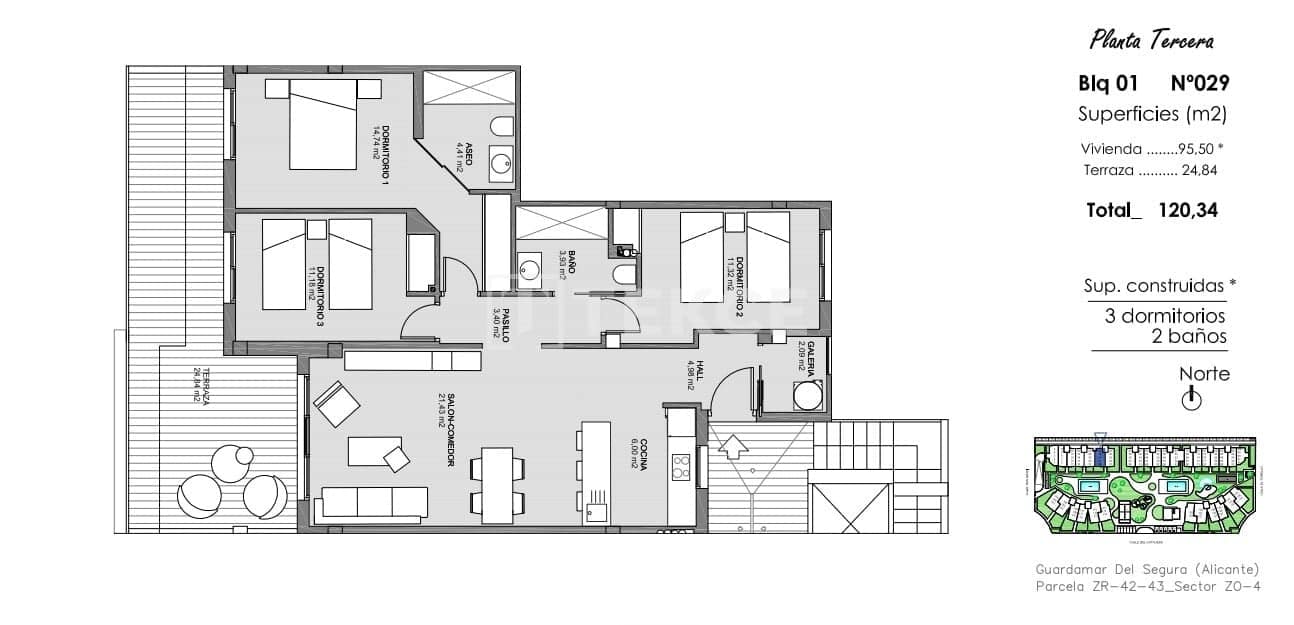 2 bedroom Flat for sale in El Raso with pool - € 294,000 (Ref: 8965761)
