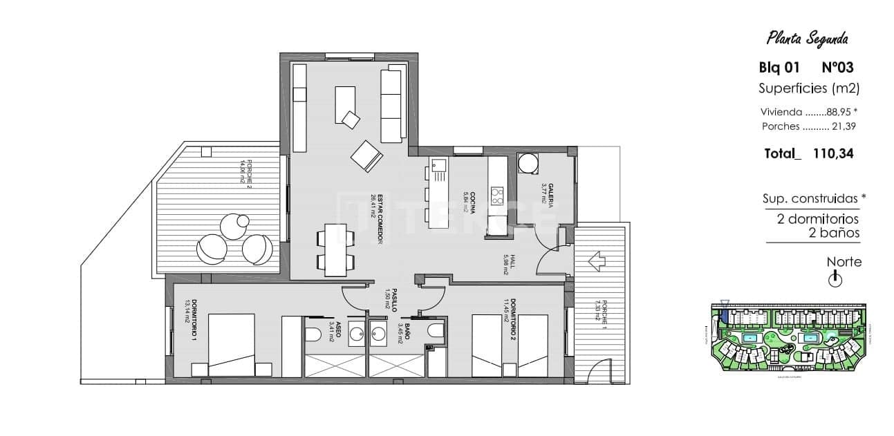 2 bedroom Flat for sale in El Raso with pool - € 294,000 (Ref: 8965761)