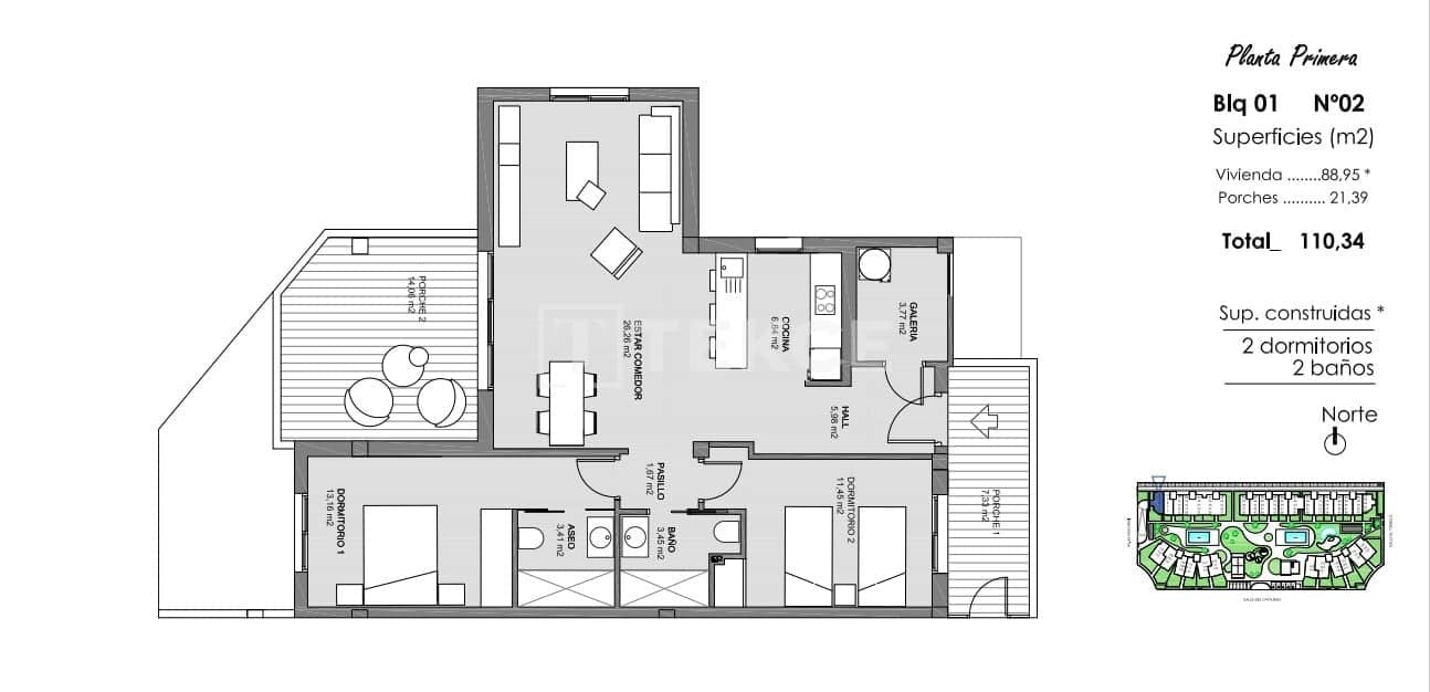 2 bedroom Flat for sale in El Raso with pool - € 294,000 (Ref: 8965761)
