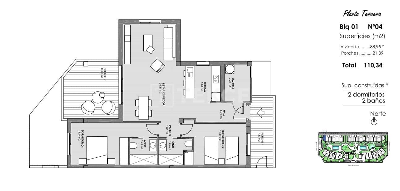 2 sypialnia Mieszkanie na sprzedaż w El Raso z basenem - 370 000 € (Ref: 8965764)