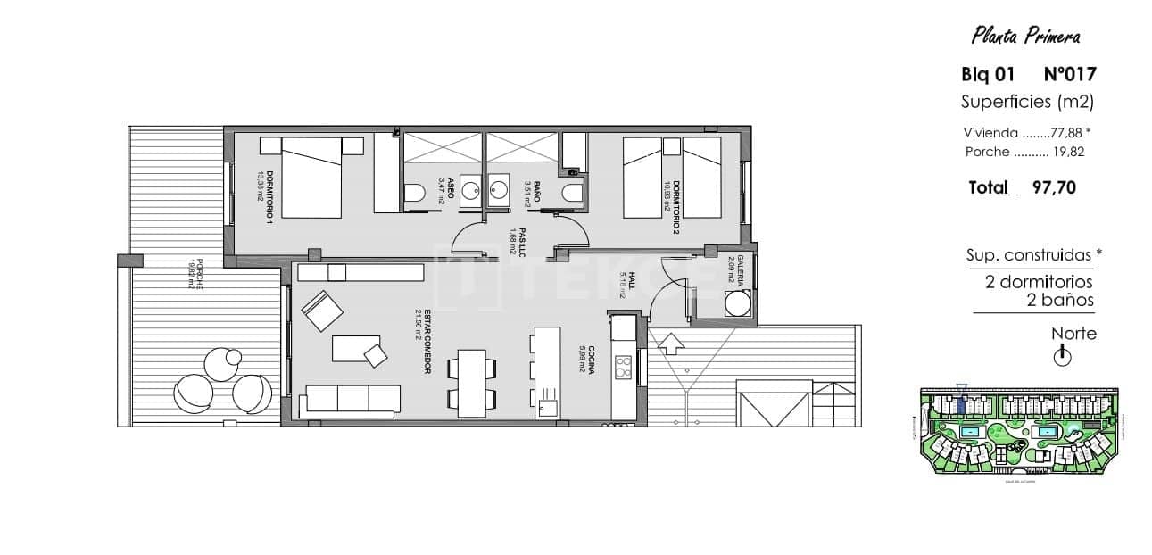 2 sypialnia Mieszkanie na sprzedaż w El Raso z basenem - 370 000 € (Ref: 8965764)