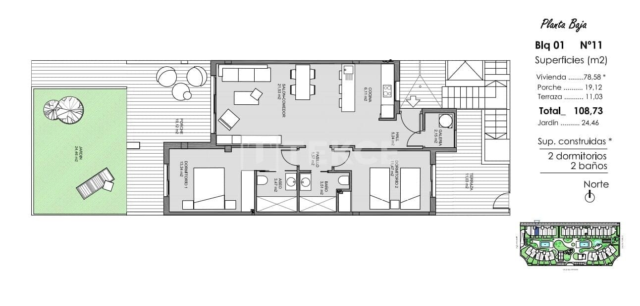 2 sypialnia Mieszkanie na sprzedaż w El Raso z basenem - 370 000 € (Ref: 8965764)