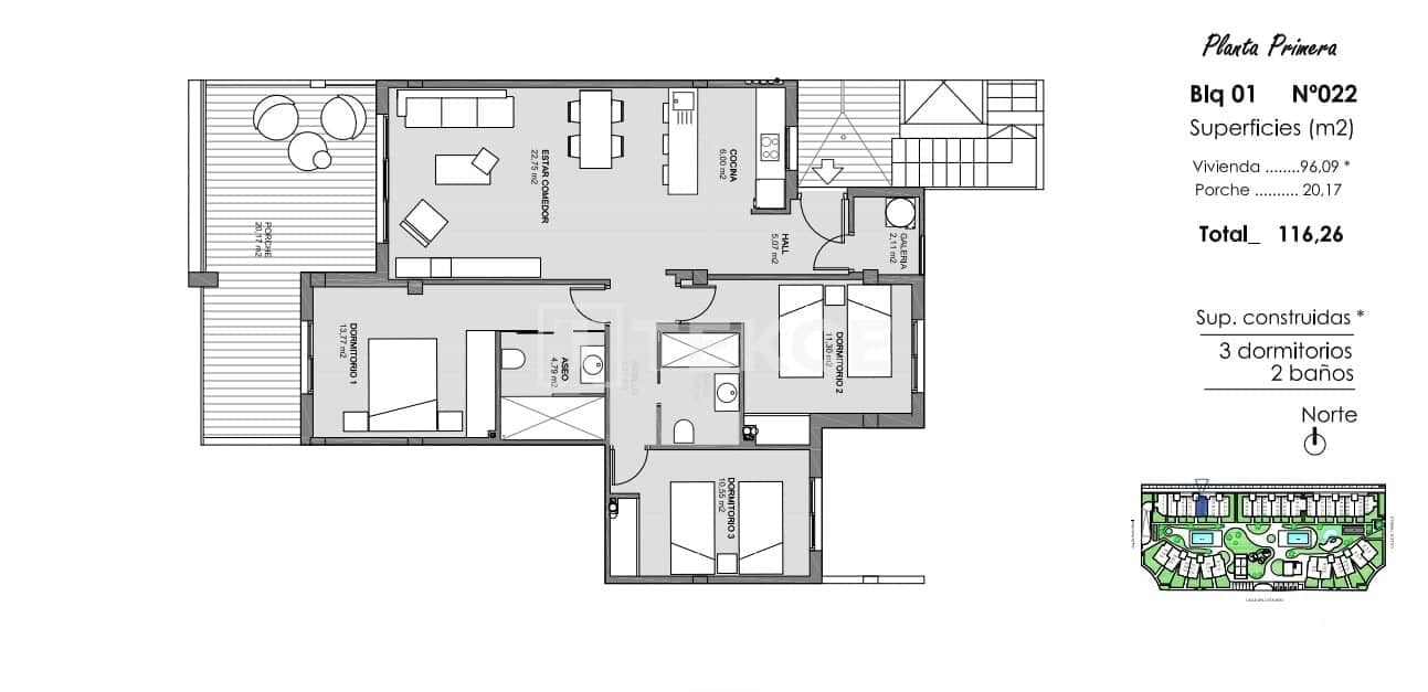 2 sypialnia Mieszkanie na sprzedaż w El Raso z basenem - 370 000 € (Ref: 8965764)