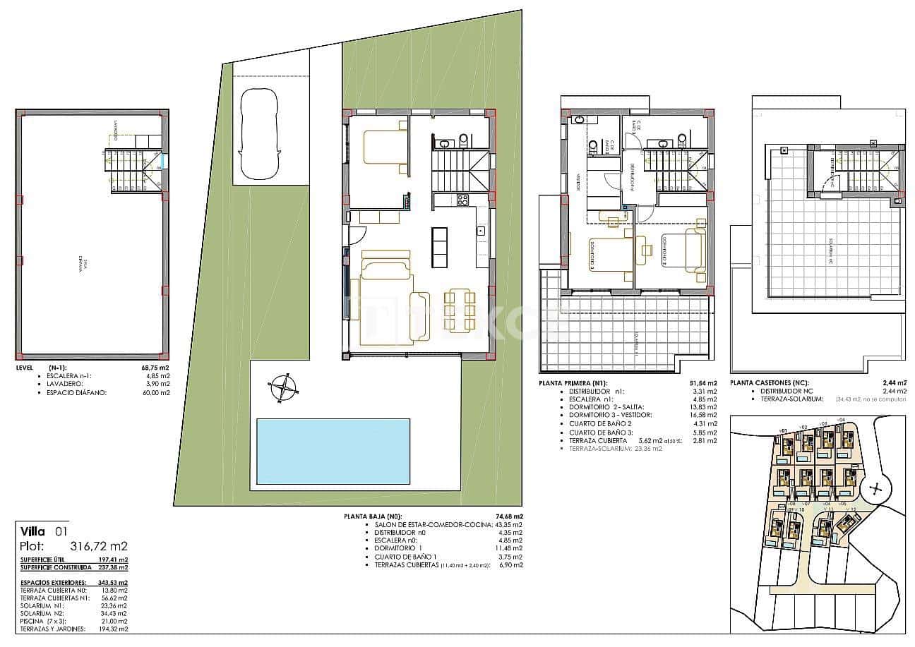 3 sypialnia Willa na sprzedaż w San Miguel de Salinas z basenem - 649 000 € (Ref: 8965775)