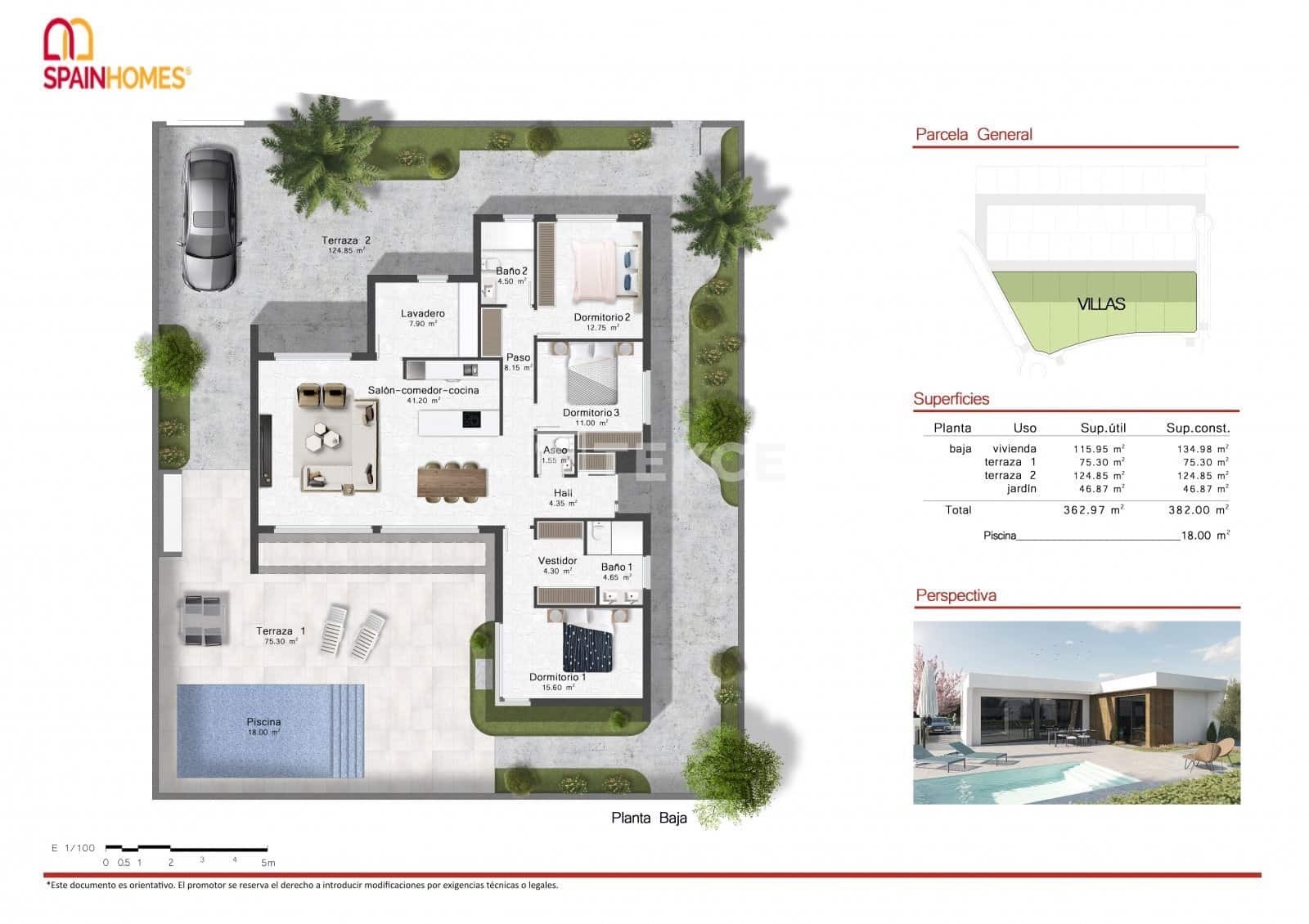 2 soveværelse Villa til salg i Canada de San Pedro med swimmingpool - € 376.000 (Ref: 8965781)