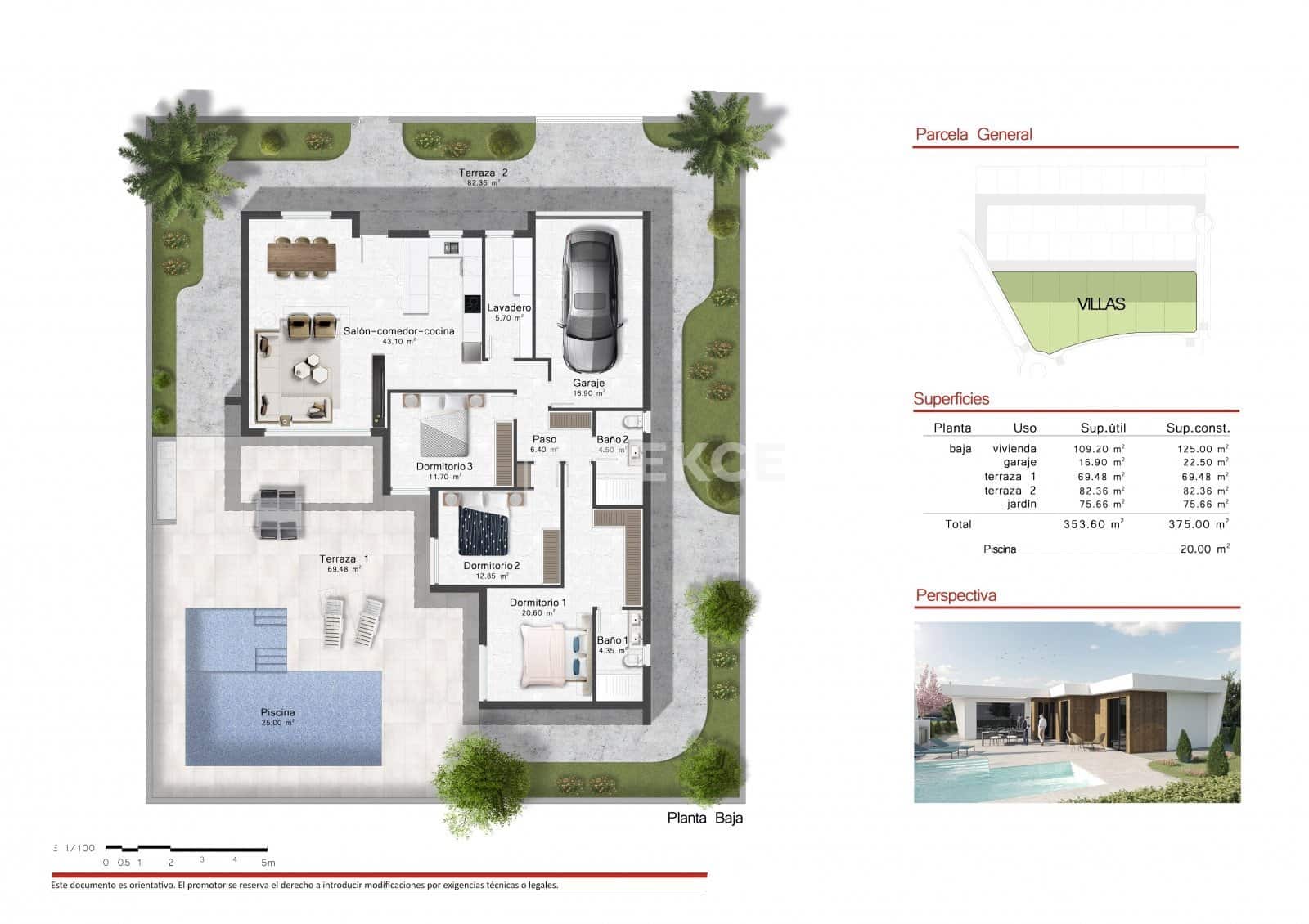 2 soveværelse Villa til salg i Canada de San Pedro med swimmingpool - € 376.000 (Ref: 8965781)
