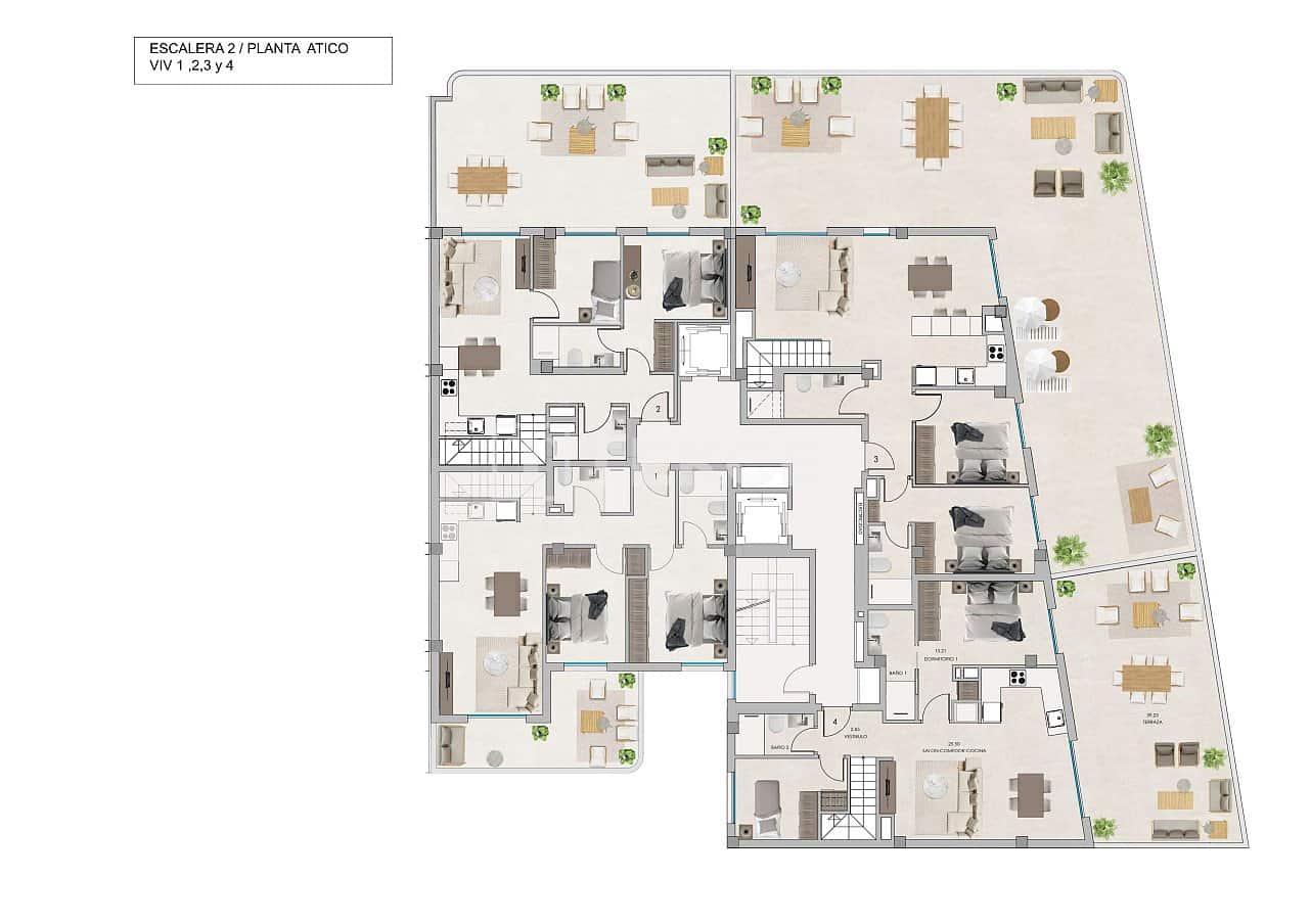 3 Zimmer Wohnung zu verkaufen in Santa Pola mit Pool - 290.000 € (Ref: 8965786)