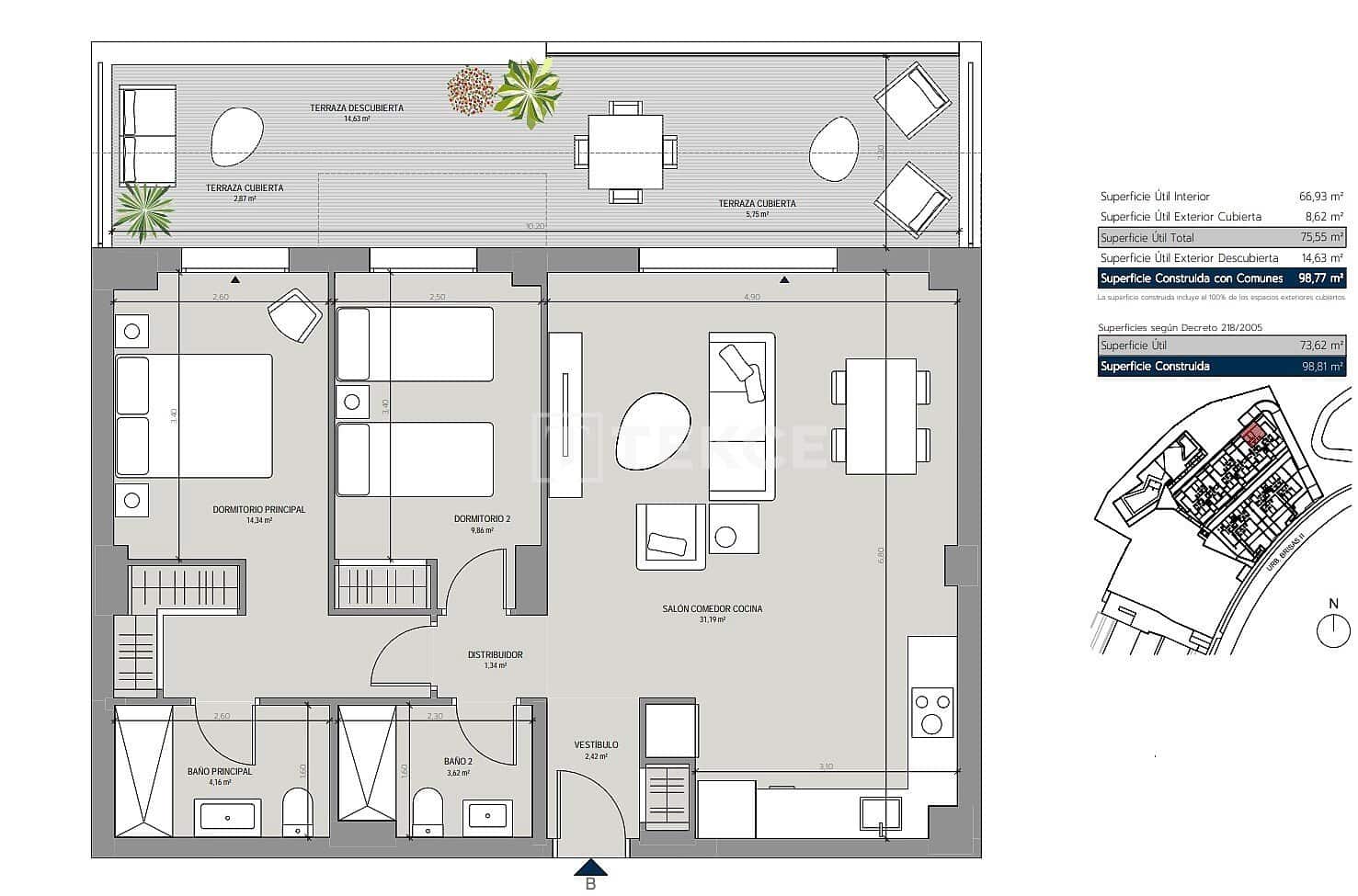 2 quarto Apartamento para venda em La Duquesa / Puerto de la Duquesa com piscina - 261 000 € (Ref: 8965835)