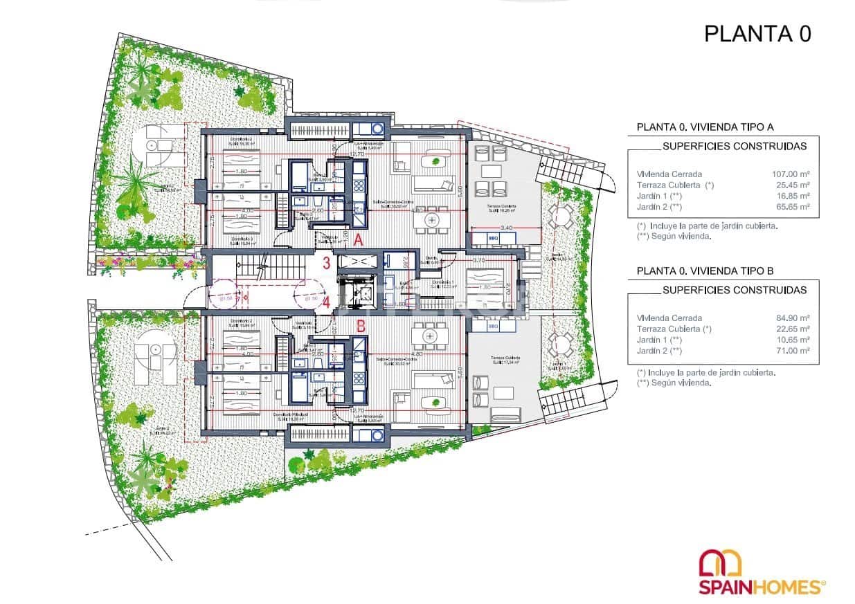 3 sypialnia Mieszkanie na sprzedaż w La Manga del Mar Menor z basenem - 528 000 € (Ref: 8965870)