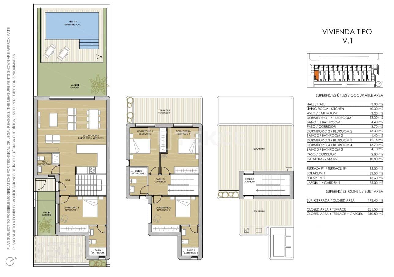 3 soverom Villa til salgs i Pilar de la Horadada med svømmebasseng - € 540 000 (Ref: 8965957)