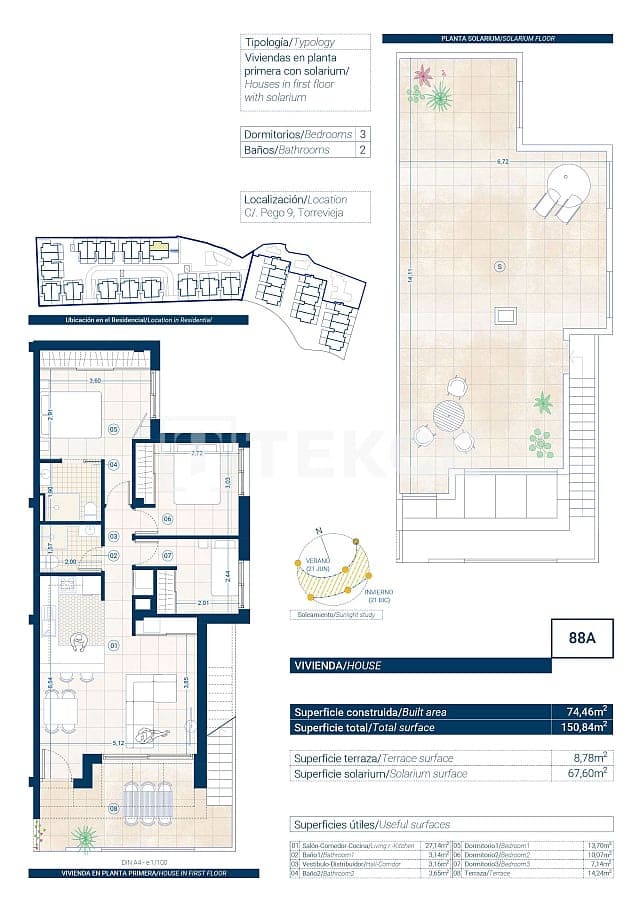 3 slaapkamer Flat te koop in Los Altos met zwembad - € 280.000 (Ref: 8965981)