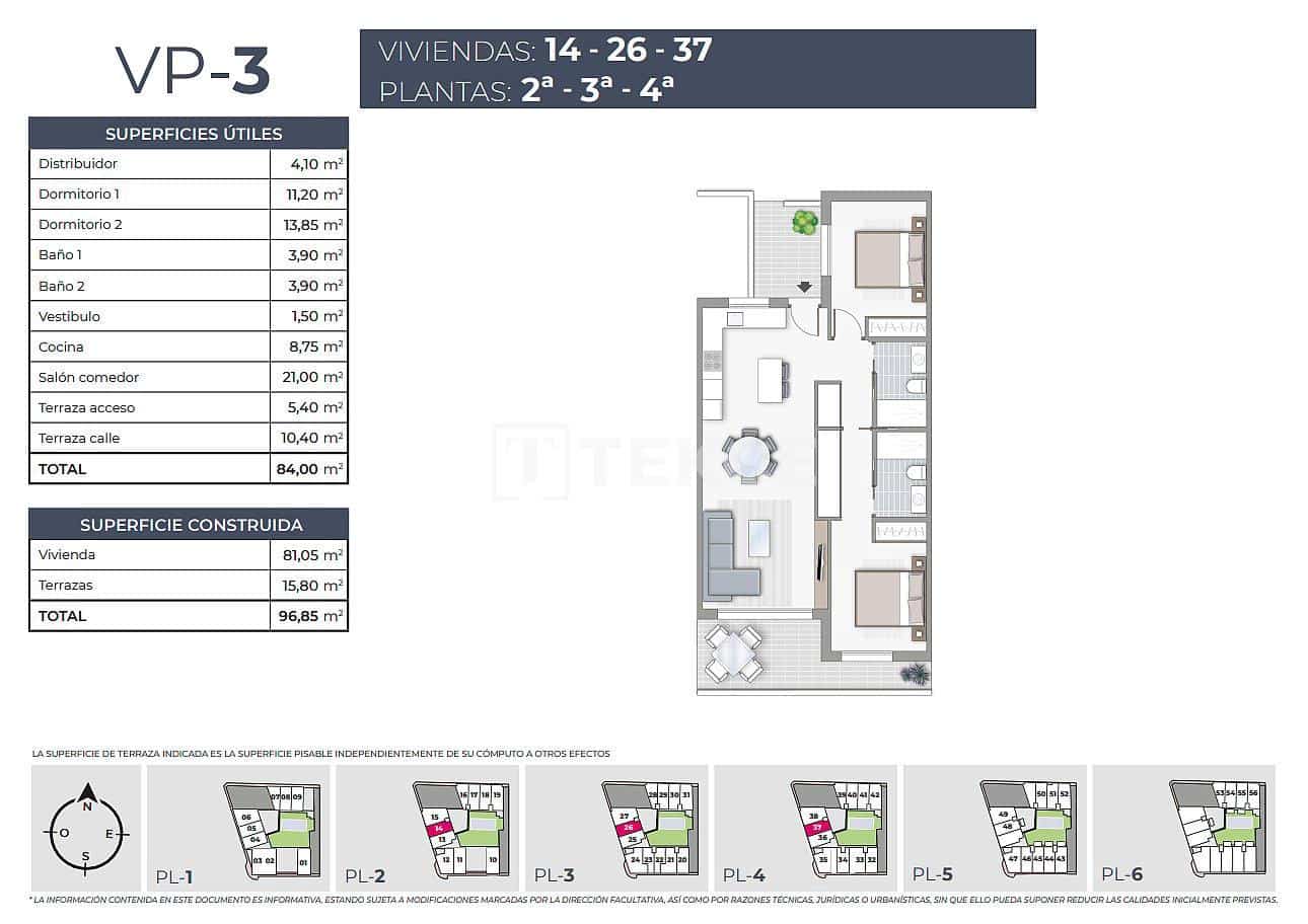 2 chambre Appartement à vendre à Torrevieja avec piscine - 263 000 € (Ref: 8966004)