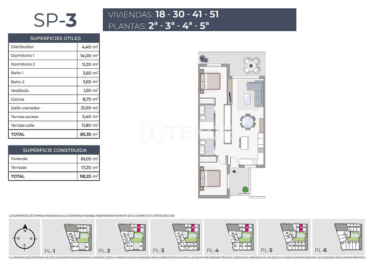 2 chambre Appartement à vendre à Torrevieja avec piscine - 263 000 € (Ref: 8966004)