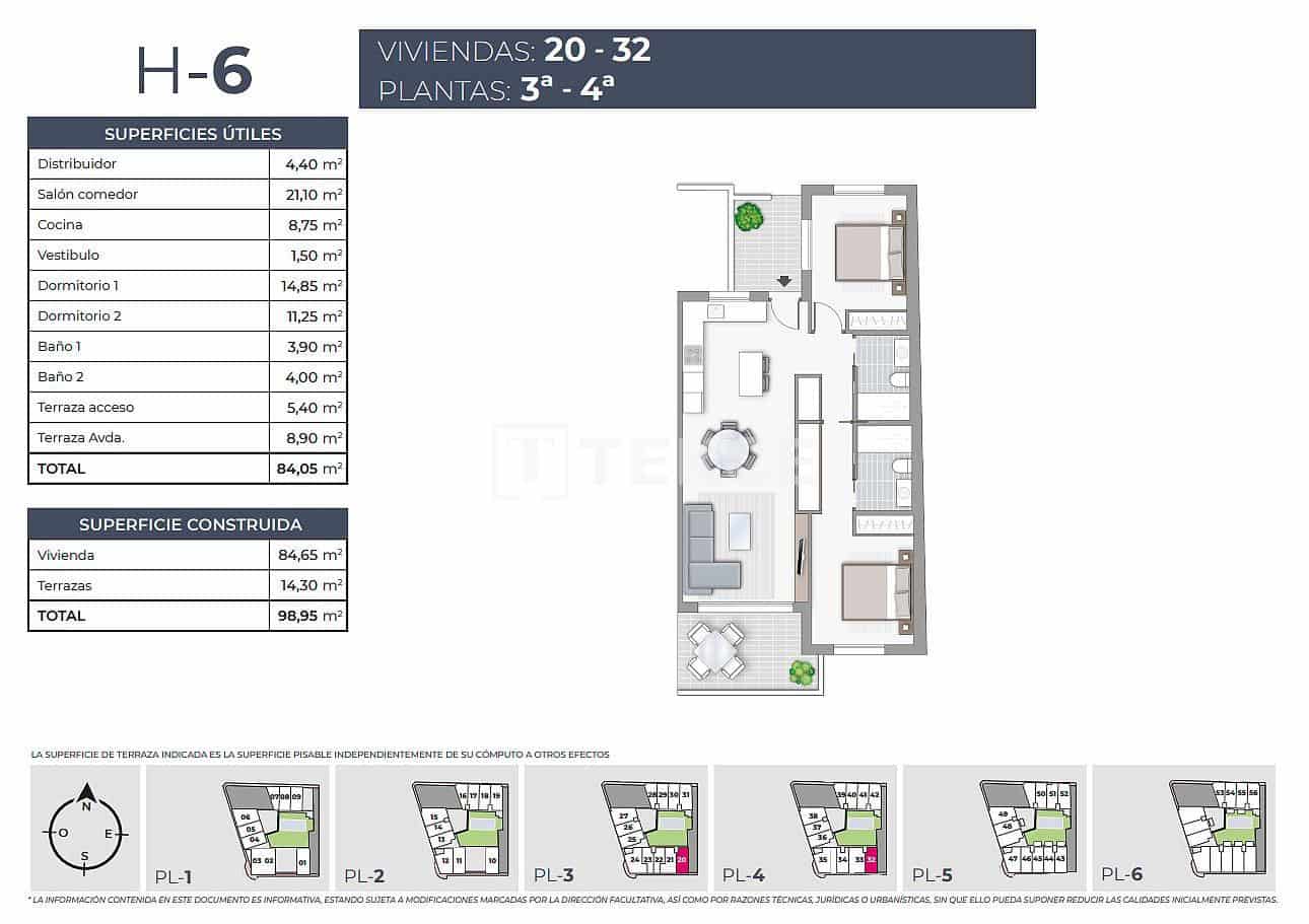 3 Zimmer Wohnung zu verkaufen in Torrevieja mit Pool - 385.000 € (Ref: 8966005)
