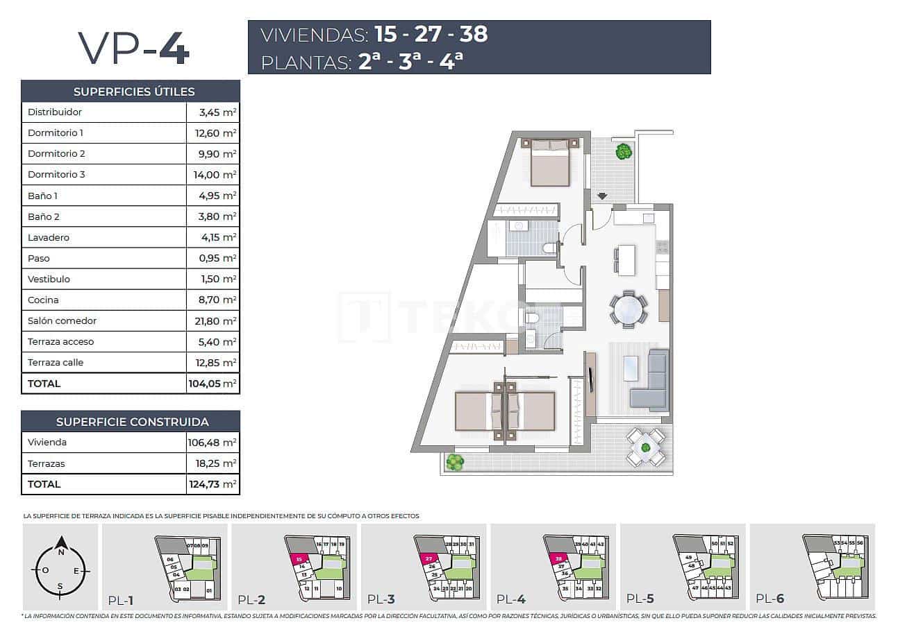 3 Zimmer Wohnung zu verkaufen in Torrevieja mit Pool - 385.000 € (Ref: 8966005)