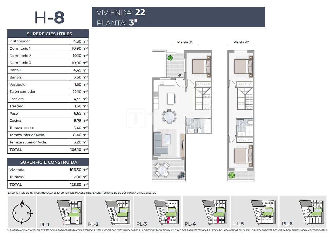 3 Zimmer Wohnung zu verkaufen in Torrevieja mit Pool - 385.000 € (Ref: 8966005)