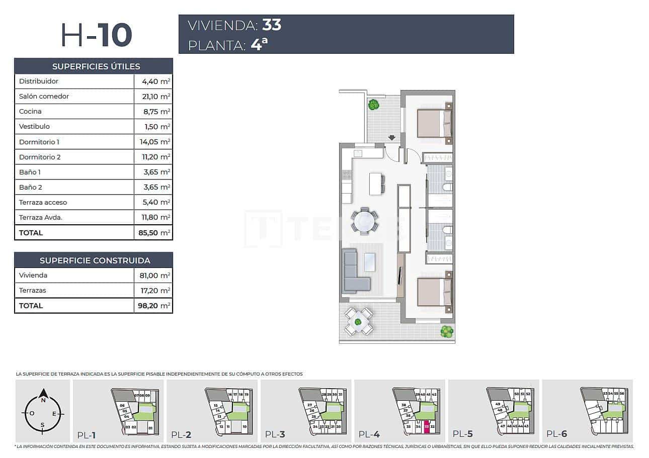 2 bedroom Flat for sale in Torrevieja with pool - € 435,000 (Ref: 8966006)