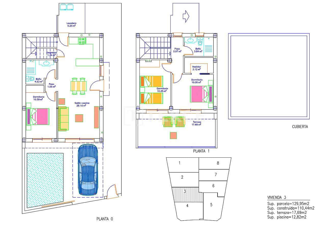 3 bedroom Villa for sale in San Pedro del Pinatar with pool - € 375,000 (Ref: 8966010)