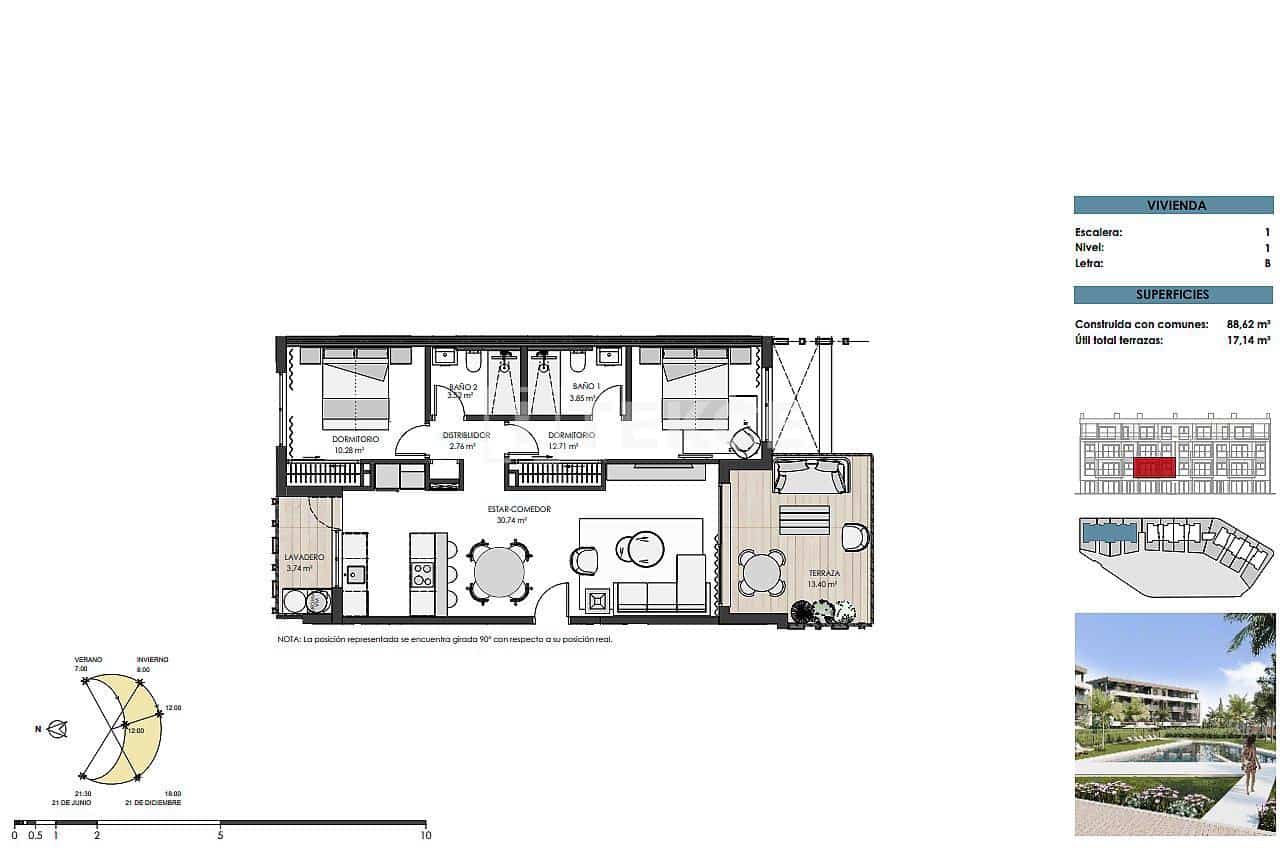 3 sovrum Lägenhet till salu i Torre-Pacheco med pool - 529 000 € (Ref: 8966015)