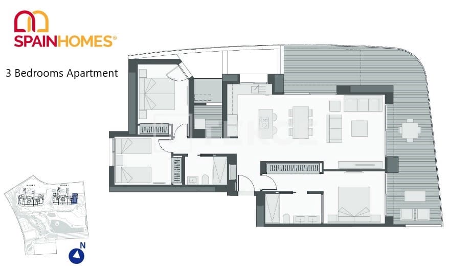 2 sovrum Lägenhet till salu i Benidorm med pool - 610 000 € (Ref: 8966029)