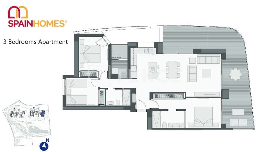 3 sypialnia Mieszkanie na sprzedaż w Benidorm z basenem - 868 000 € (Ref: 8966030)