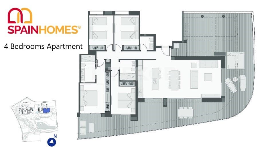 3 sypialnia Mieszkanie na sprzedaż w Benidorm z basenem - 868 000 € (Ref: 8966030)