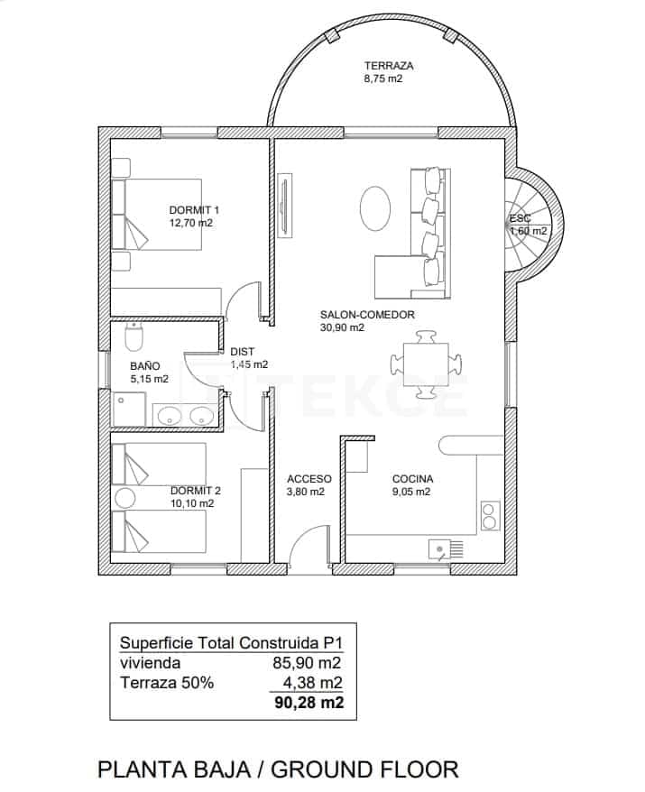 3 sypialnia Willa na sprzedaż w Pinar de Campoverde z basenem - 600 000 € (Ref: 8966050)