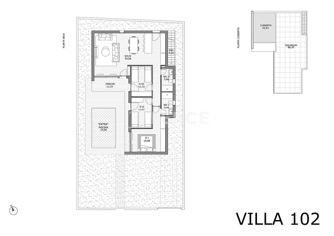3 sypialnia Willa na sprzedaż w San Miguel de Salinas z basenem - 405 000 € (Ref: 8966069)