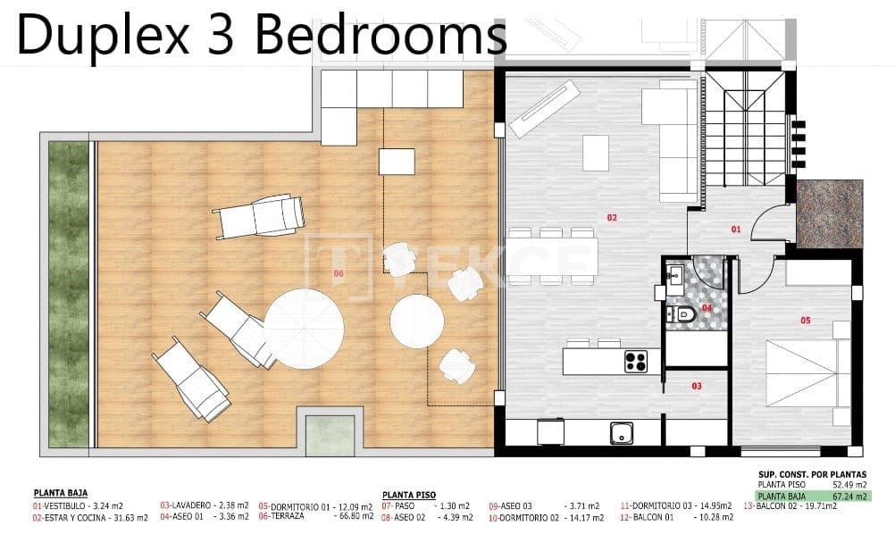 2 bedroom Flat for sale in Monforte del Cid with pool - € 395,000 (Ref: 8966089)