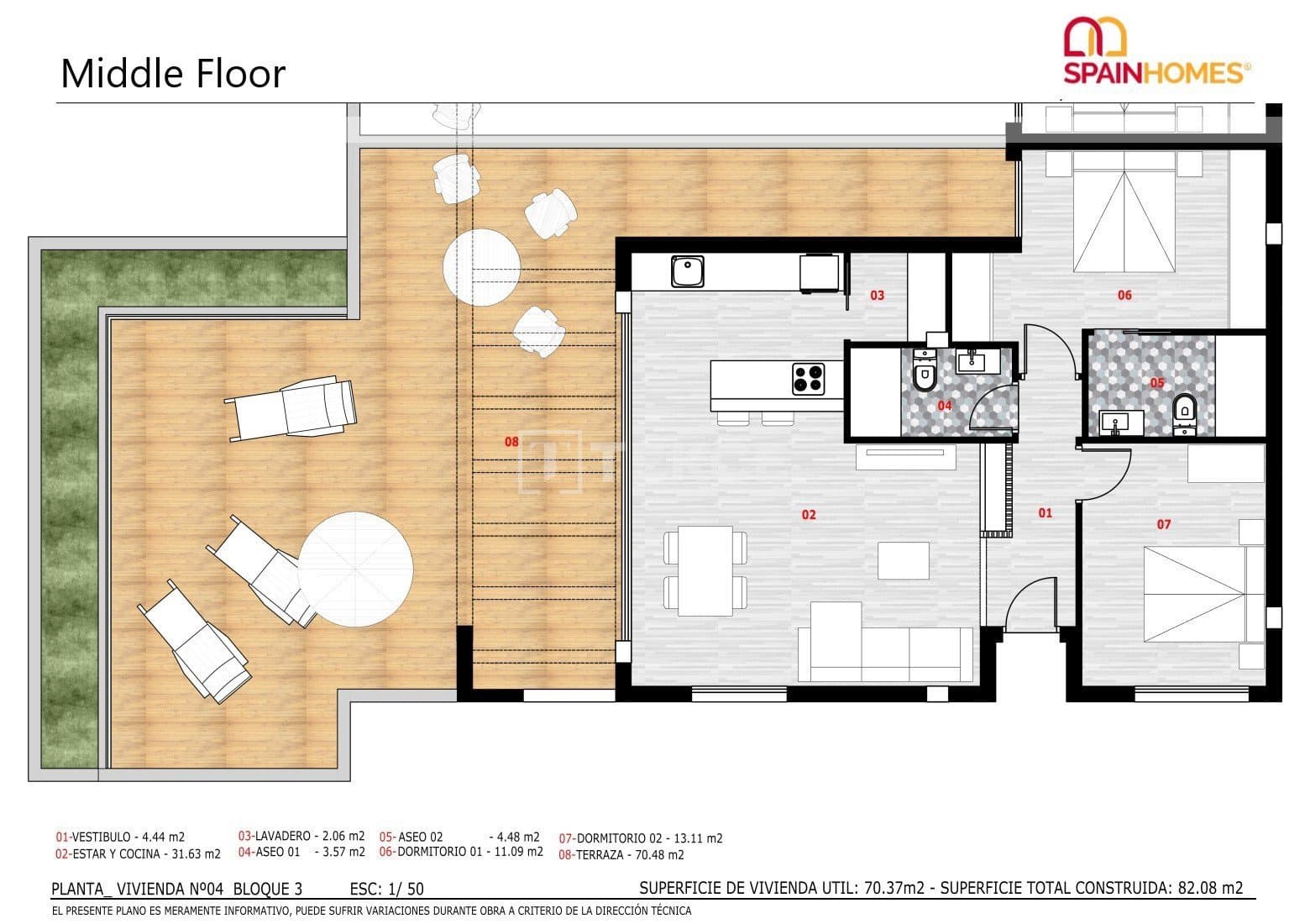 2 bedroom Flat for sale in Monforte del Cid with pool - € 395,000 (Ref: 8966089)