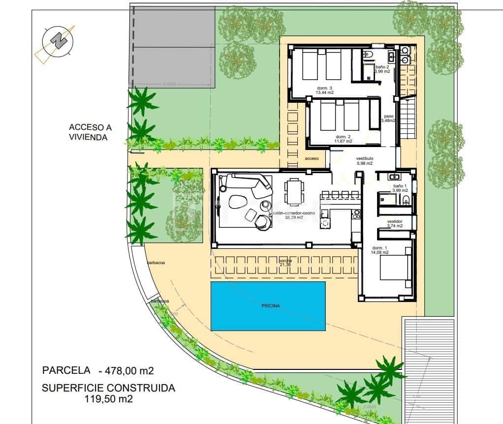 3 chambre Villa/Maison à vendre à Polop avec piscine - 500 000 € (Ref: 8966090)