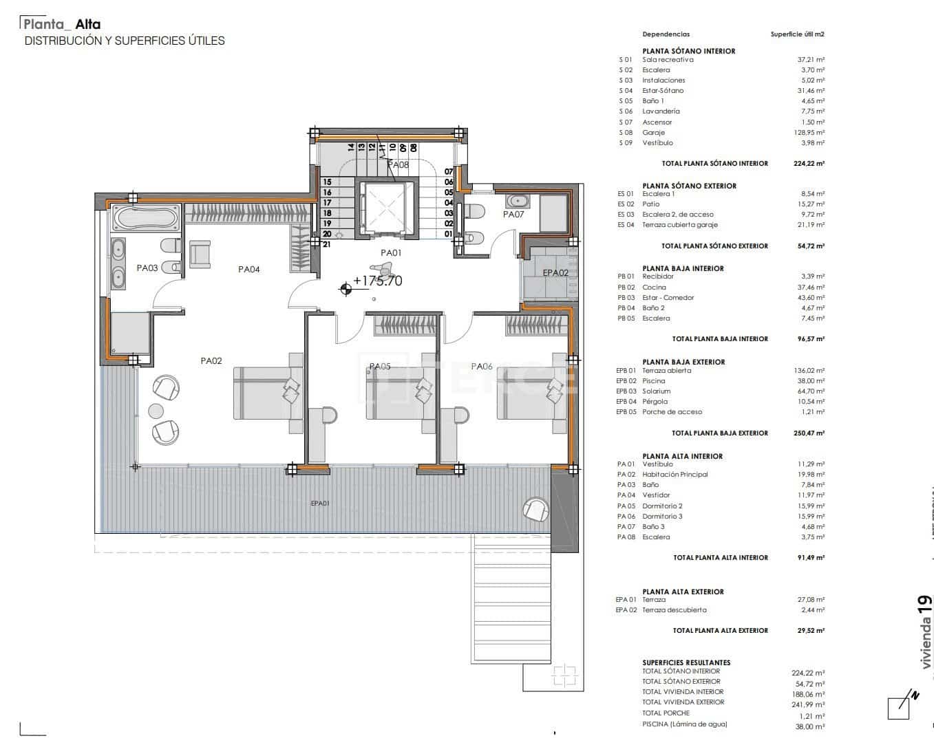 7 sypialnia Willa na sprzedaż w Finestrat z basenem - 4 450 000 € (Ref: 8966091)