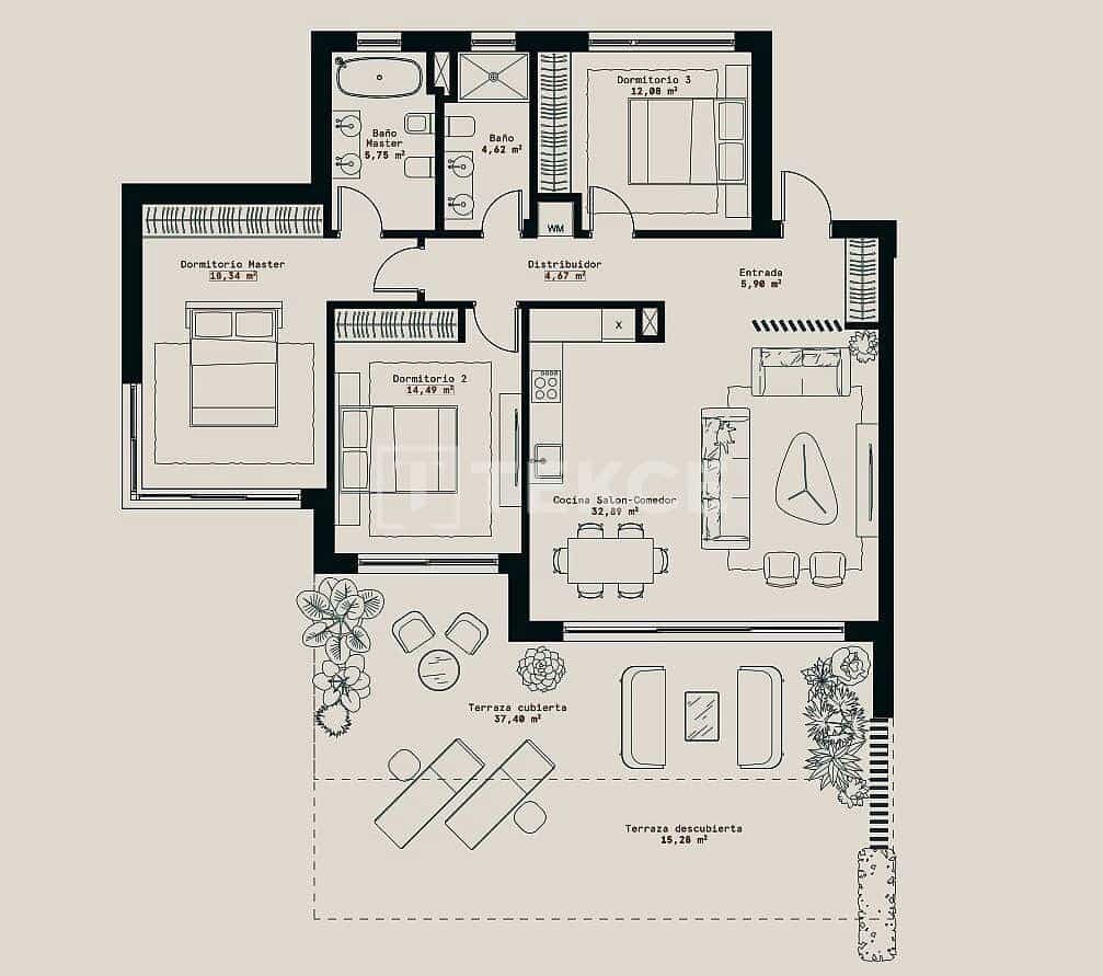 2 sypialnia Mieszkanie na sprzedaż w Mijas z basenem - 550 000 € (Ref: 8966127)