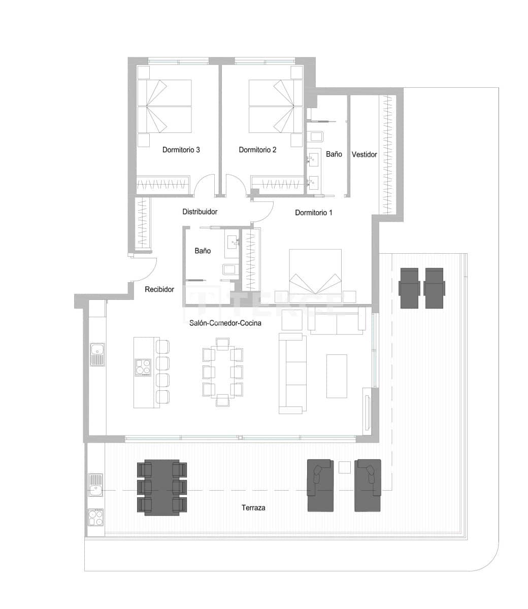 3 chambre Appartement à vendre à La Capellania avec piscine - 906 000 € (Ref: 8966150)
