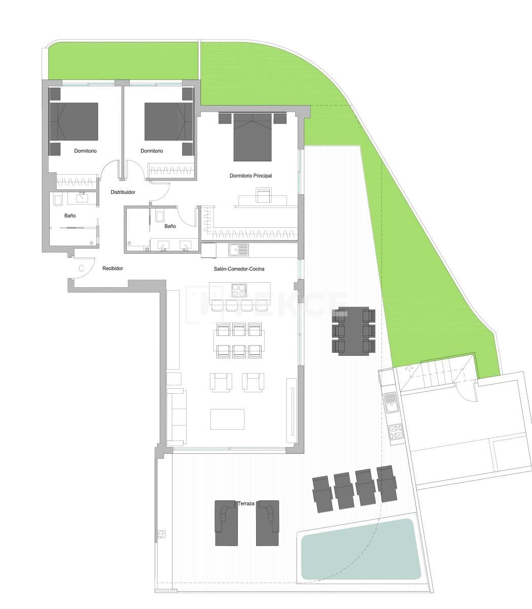 3 quarto Apartamento para venda em La Capellania com piscina - 1 100 000 € (Ref: 8966152)
