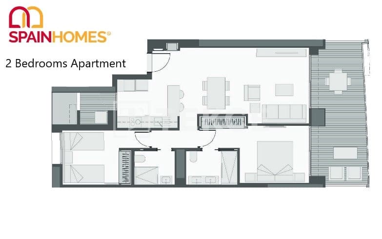 4 sypialnia Mieszkanie na sprzedaż w Benidorm z basenem - 1 370 000 € (Ref: 8975506)